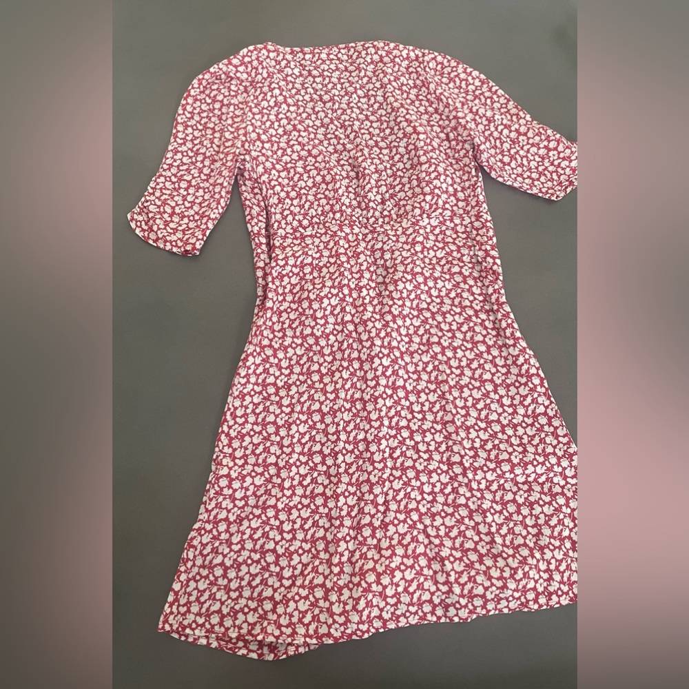 AllSaints Kota Scatter Floral Mini Dress Pink Print XS - Picture 6 of 7